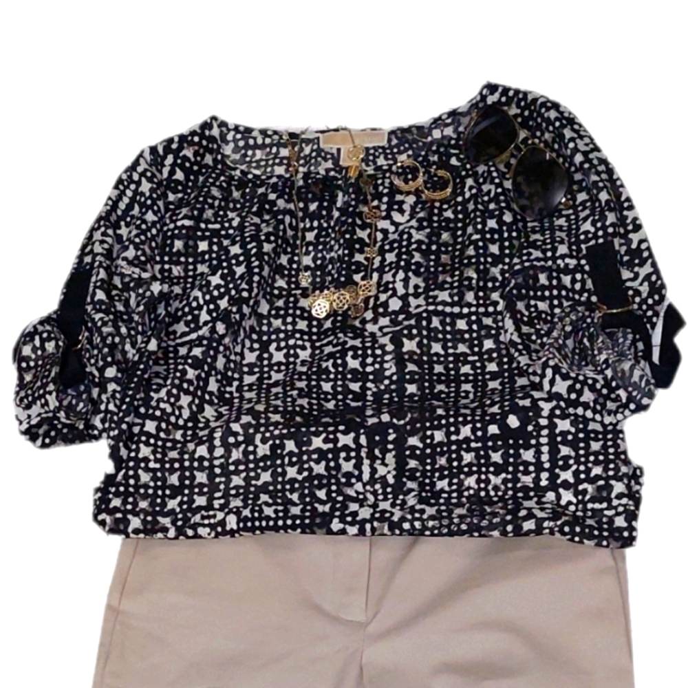 MICHAEL KORS TOP W/GOLD ACCENTS